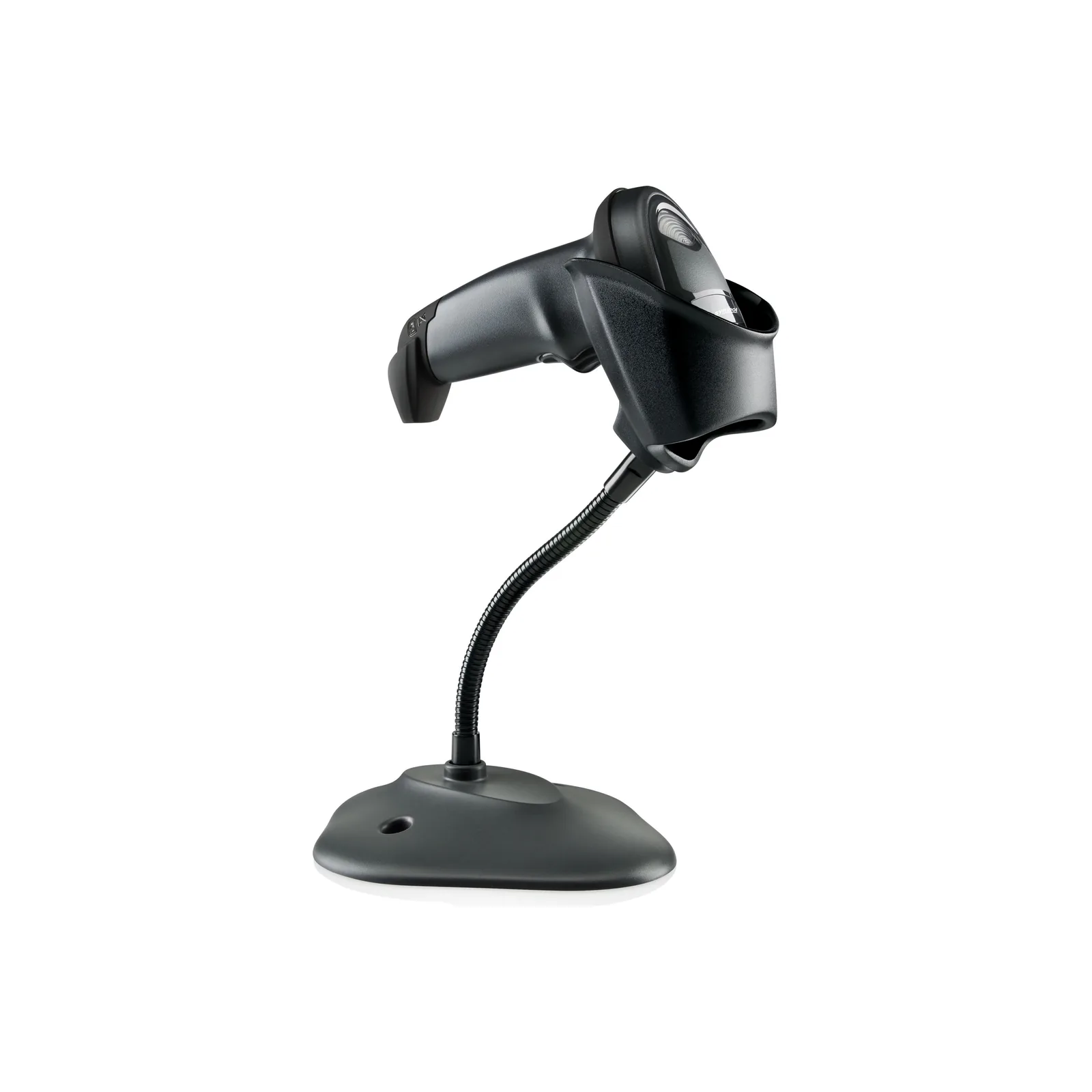 Lettore Zebra LI2208 - vista fronte (da destra) (con supporto da banco IntelliStand)