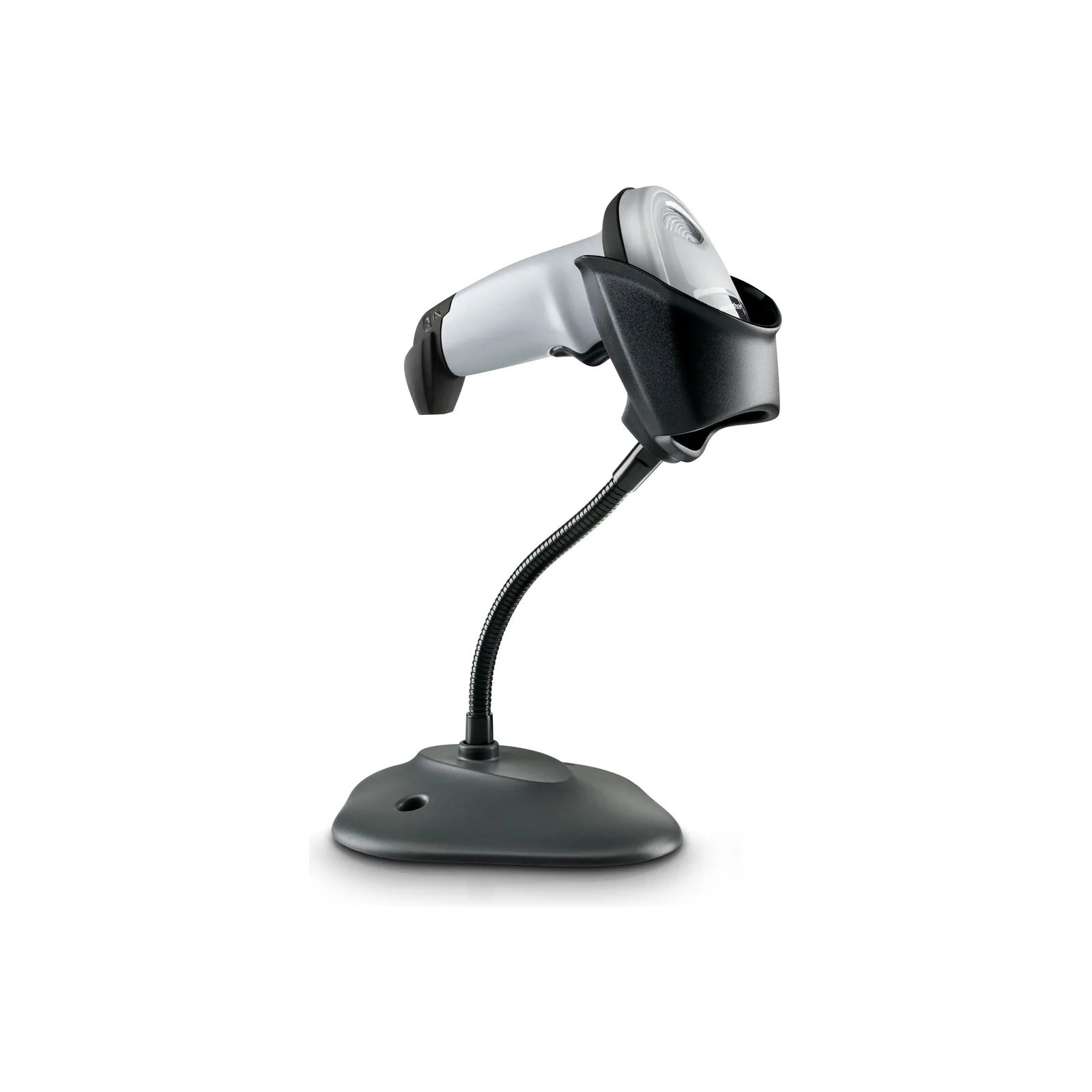 Lettore Zebra LI2208 - vista fronte (da destra) (con supporto da banco IntelliStand)