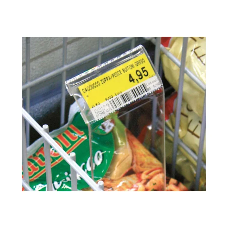 Porta prezzo in plexiglass per vasche surgelati CPSPVF4508