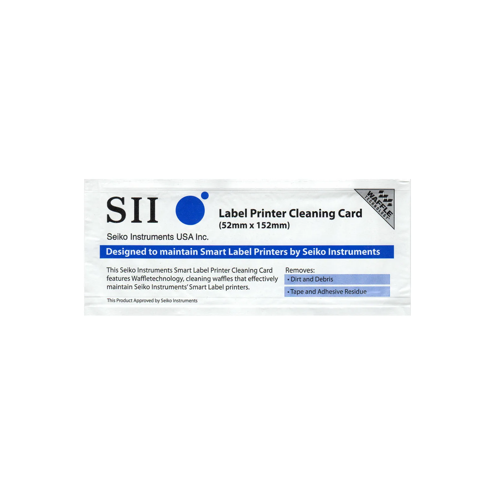 Scheda di pulizia Seiko SLP-CLNCRD per stampanti per etichette Smart Label Printer, singola