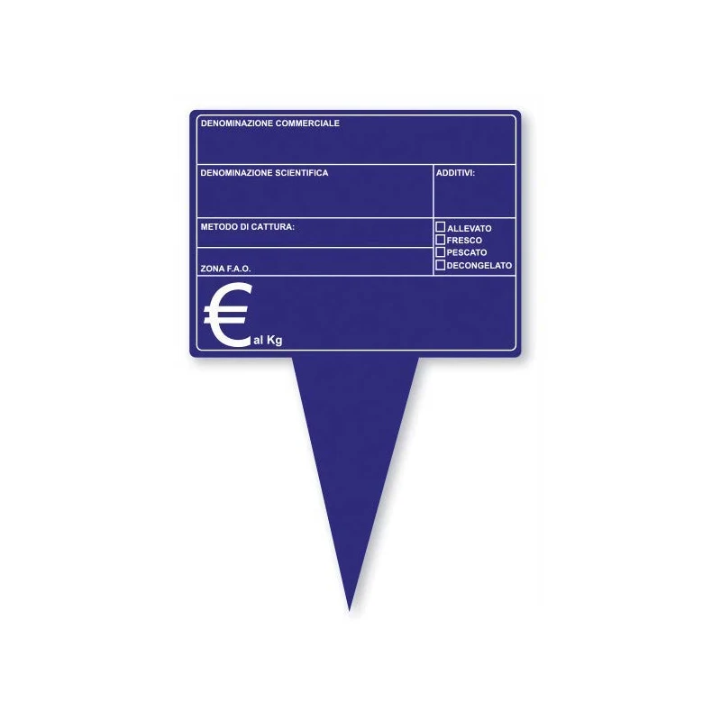 Segnaprezzo cancellabile in plexiglass per pescheria CPLALR0102