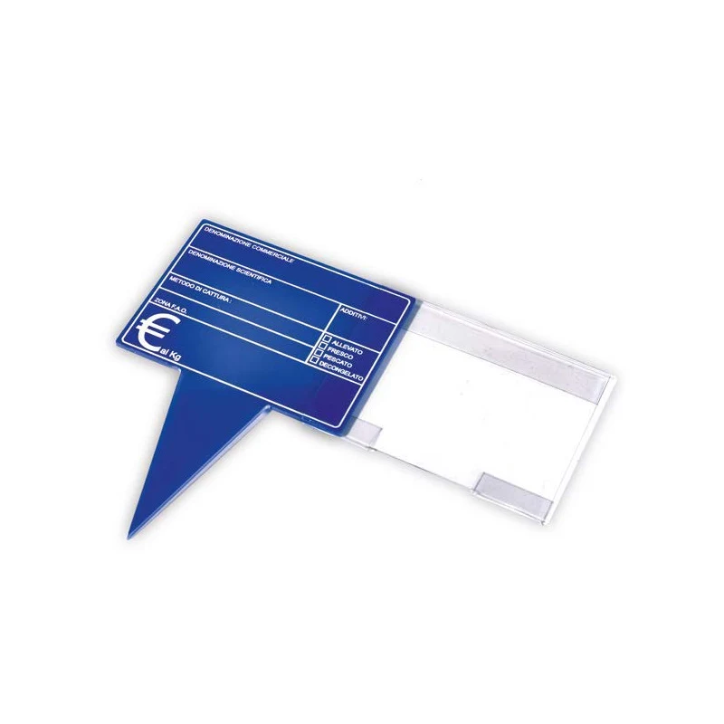 Segnaprezzo cancellabile in plexiglass per pescheria CPLALR0402