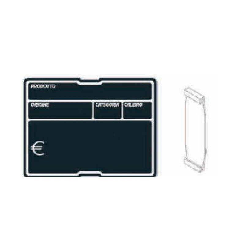Segnaprezzo cancellabile serie lavagna PPL Ortofrutta 3, 15 × 11 cm Con inserto a C