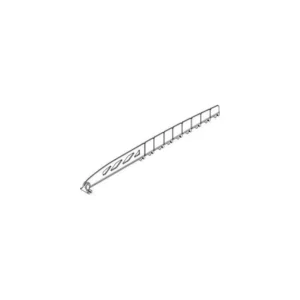 Separatore spezzabile in PC per scaffali, da 18 a 38 cm, alto 3,5 cm AVSPSDW108