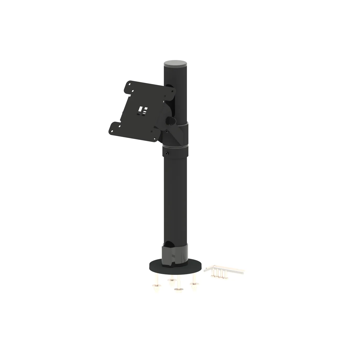 Set Pospole PRS01 palo da 400 mm con staffa VESA 75/100 laterale (PP-PRS-09421-9005) - vista prodotto