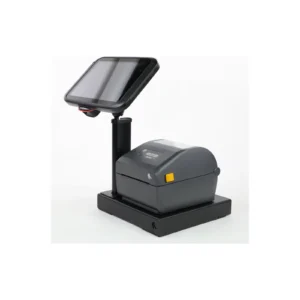 Staffa PrintKiosk Zebra per kiosk KC401 e stampante ZD4 o ZD6 (BRKT-DPA-SK1-01) - vista in uso