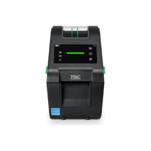 Stampante TSC DH220L - vista DH220L versione LED (nera) di fronte: finestra trasparente s