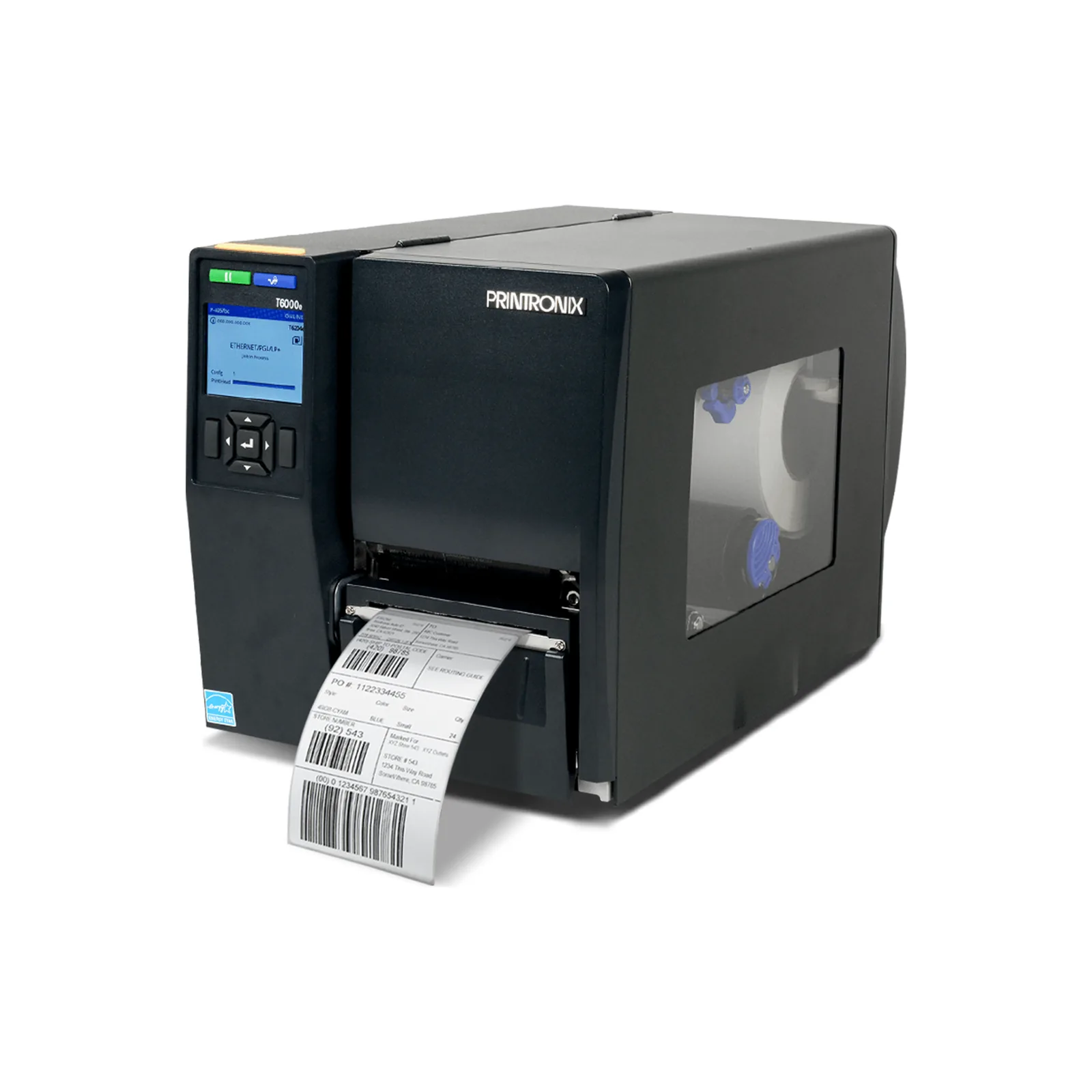 Stampante TSC Printronix T6000e - vista T6000e da 4 pollici vista frontale di tre quarti da sinistra