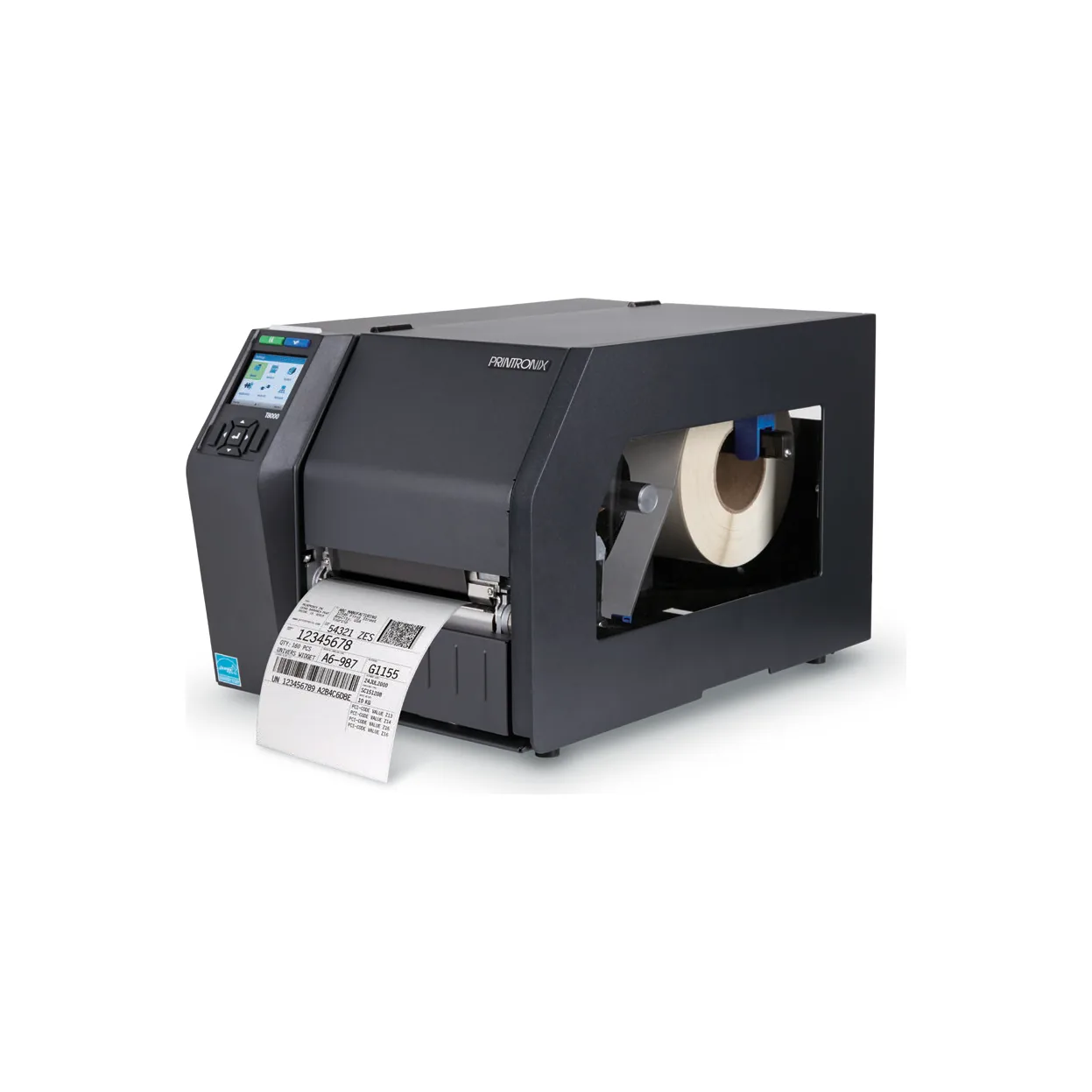Stampante TSC Printronix T8000 - vista T8000 da 6 pollici (T8206/T8306), frontale di tre quarti con