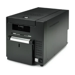 Stampante Zebra ZC10L - vista fronte, tre quarti sinistra
