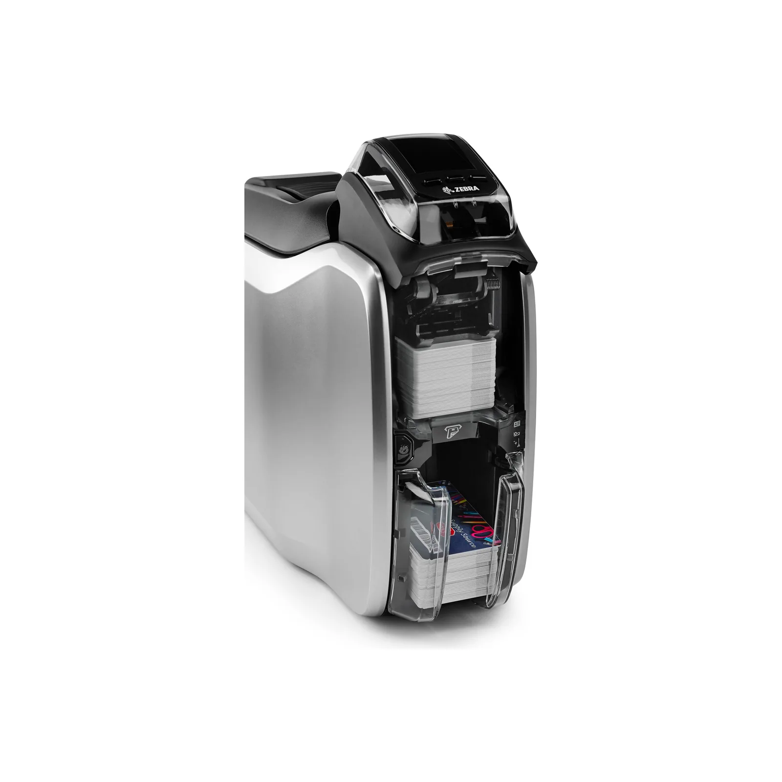 Stampante Zebra ZC300 - vista lato destro (con card)