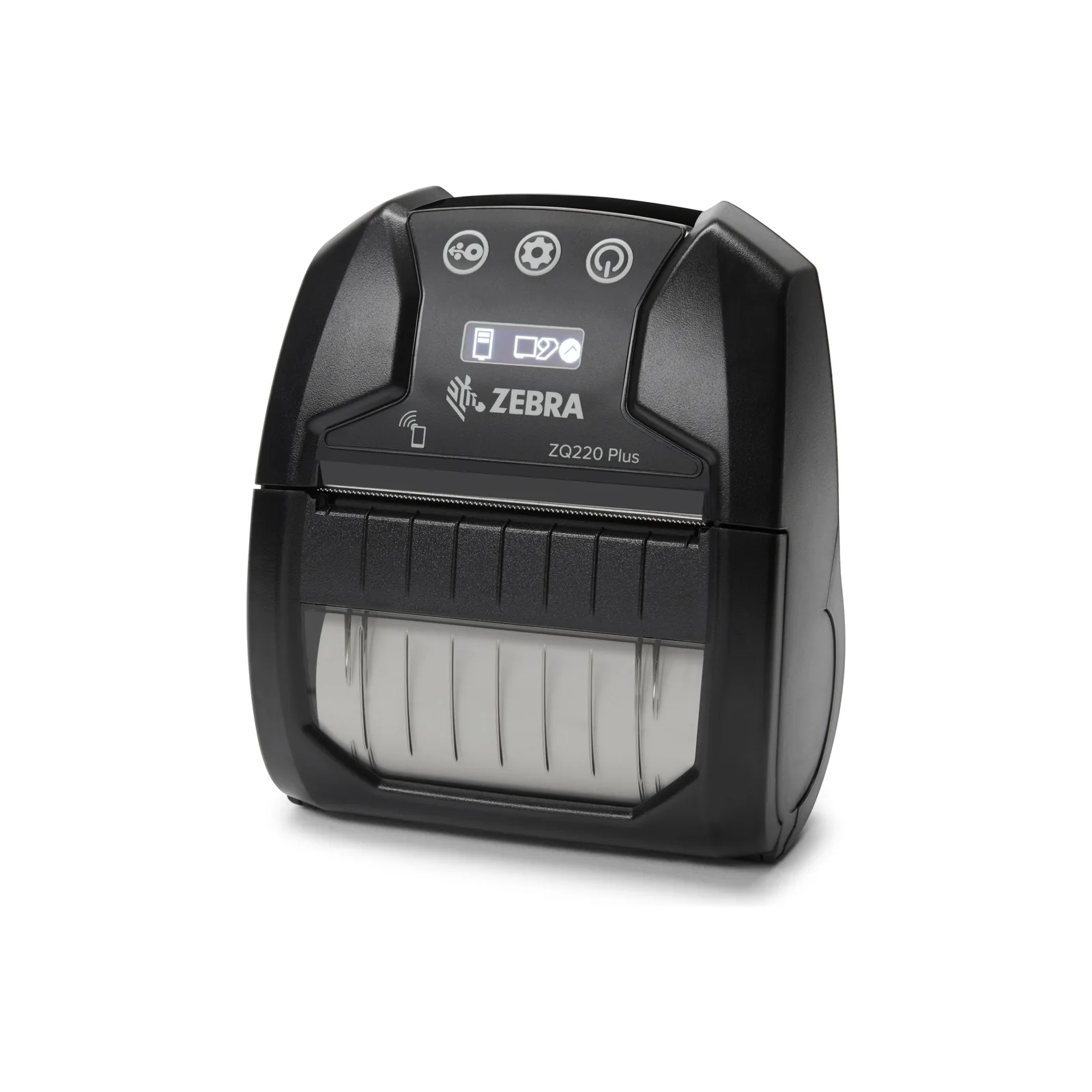 Stampante Zebra ZQ220 PLUS - vista fronte-sinistra