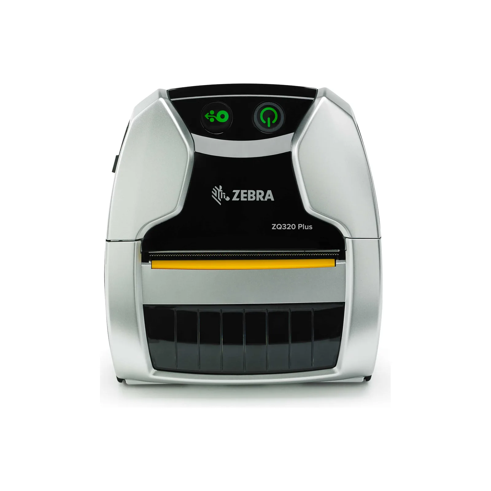 Stampante Zebra ZQ300 Plus - vista fronte, ZQ320 Plus Indoor (verificata: scritta "ZQ320 Plus" leggibile)