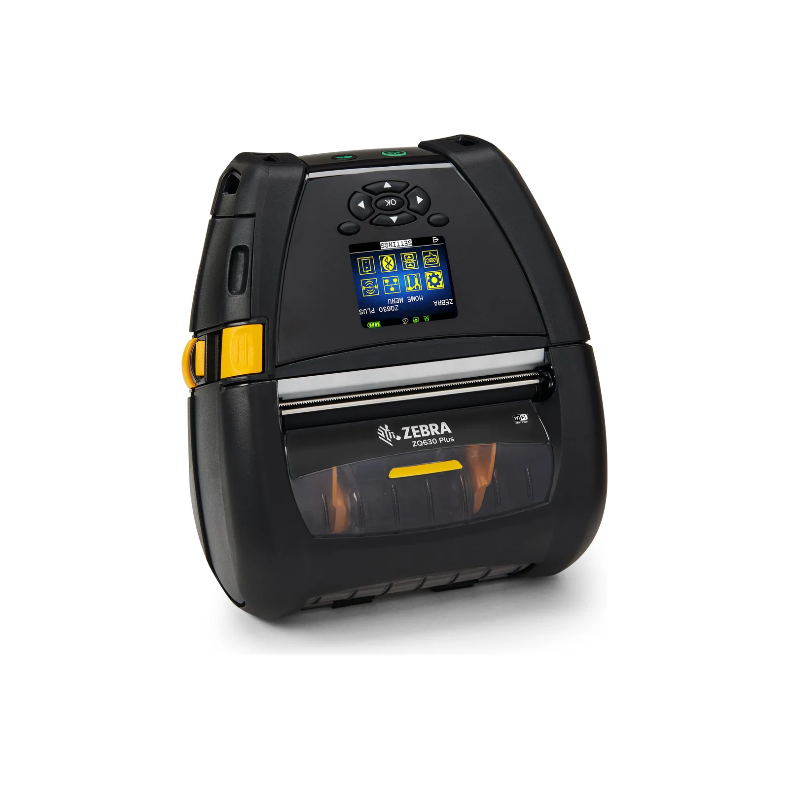 Stampante Zebra ZQ600 Plus - vista fronte (da destra)