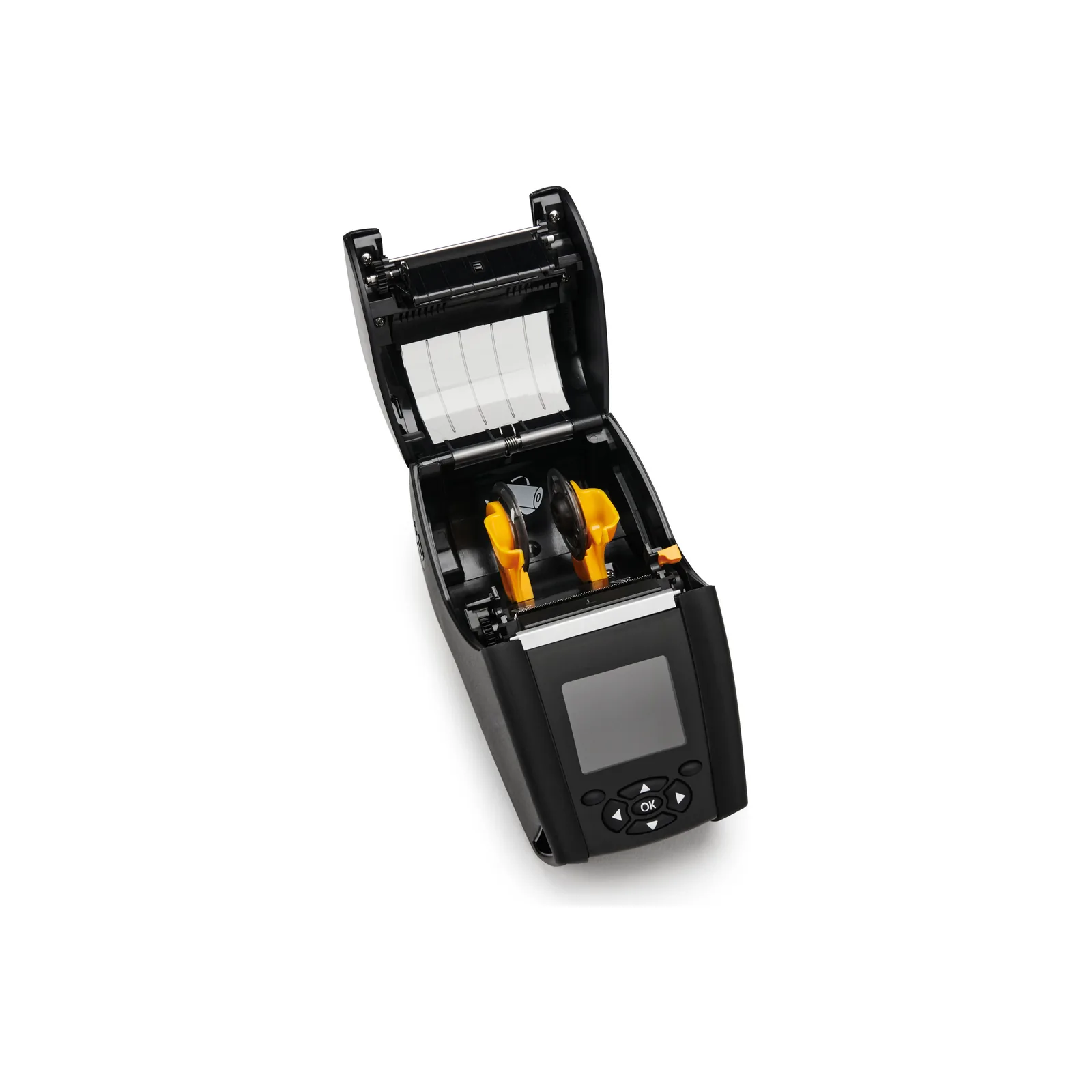 Stampante Zebra ZQ600 Plus - vista lato destro (aperto)