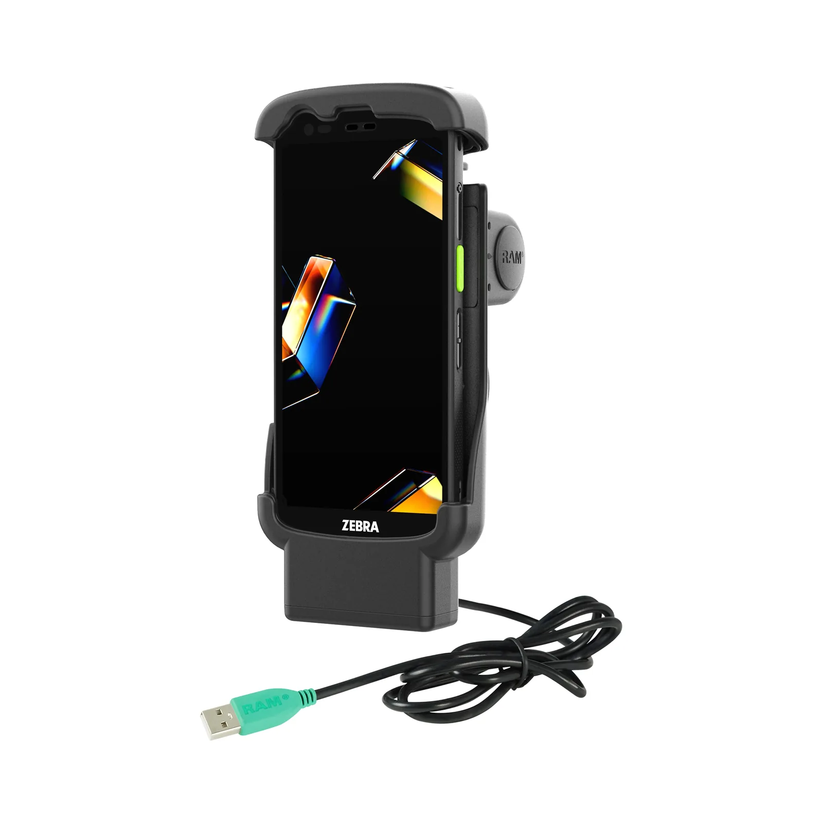 Supporto Sagomato RAM Mounts con ricarica, per dispositivo senza guscio protettivo per Zebra TC201 & TC22/TC27 (RAM-HOL-ZE24P-1U)