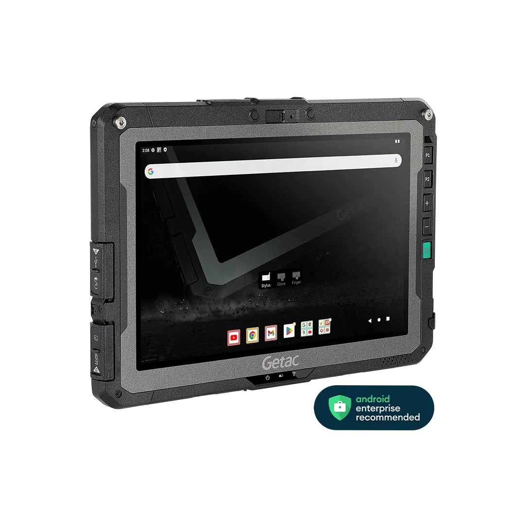 Tablet Android Getac ZX10 - vista tre quarti fronte-sinistra