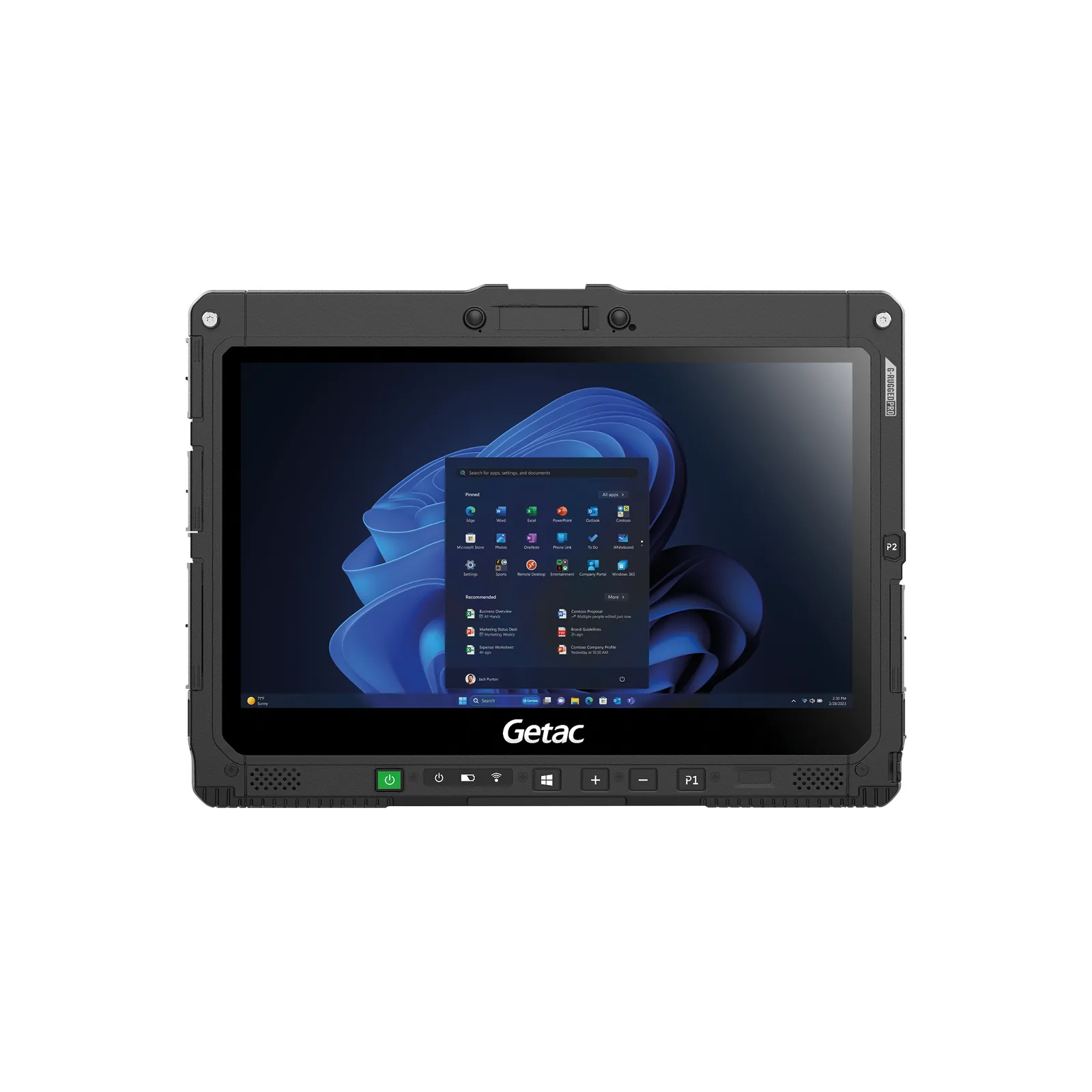 Tablet Getac K120 - vista frontale puro (generazione G2-R)