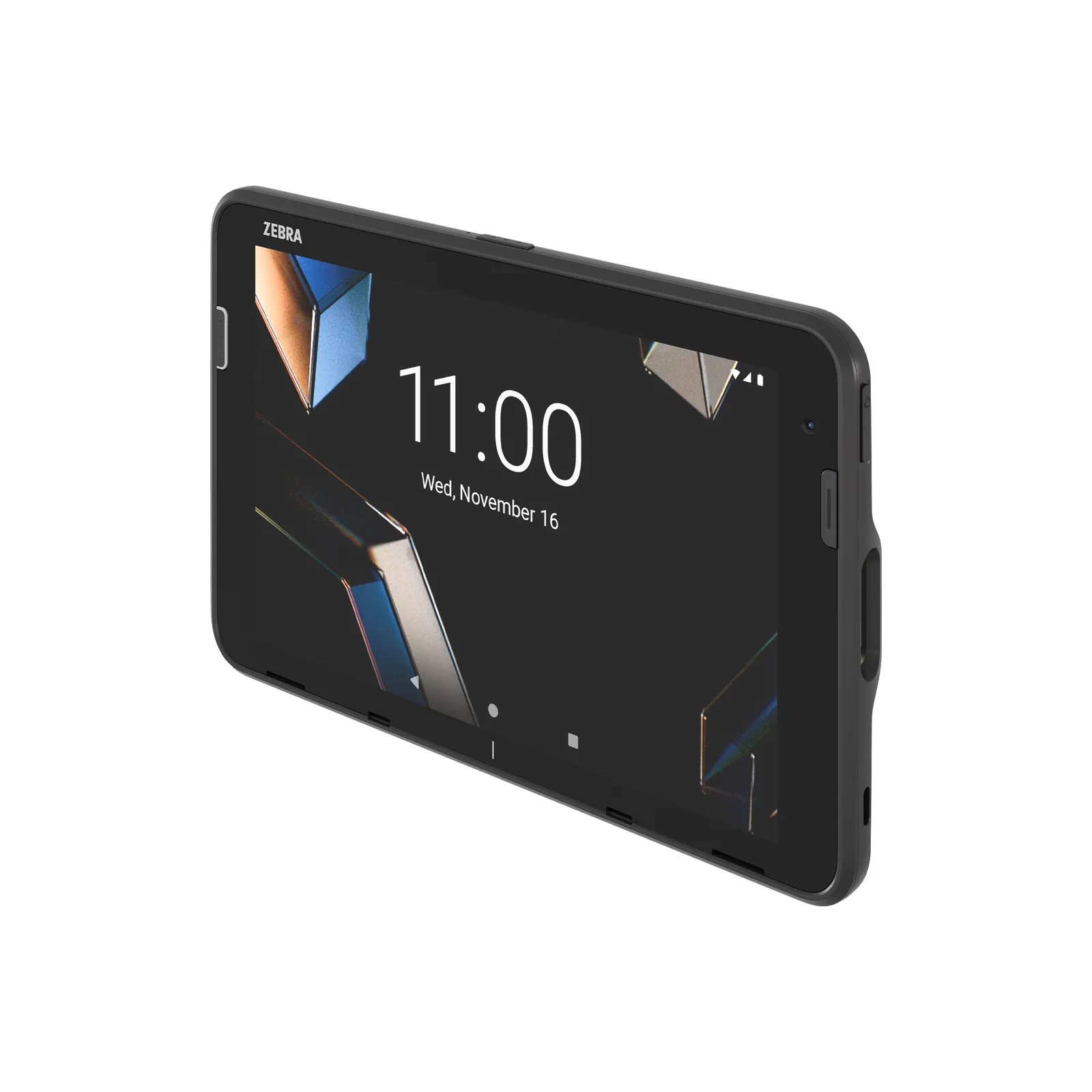Tablet Zebra ET401 - vista fronte-sinistra, 8", con scanner (render ufficiale)