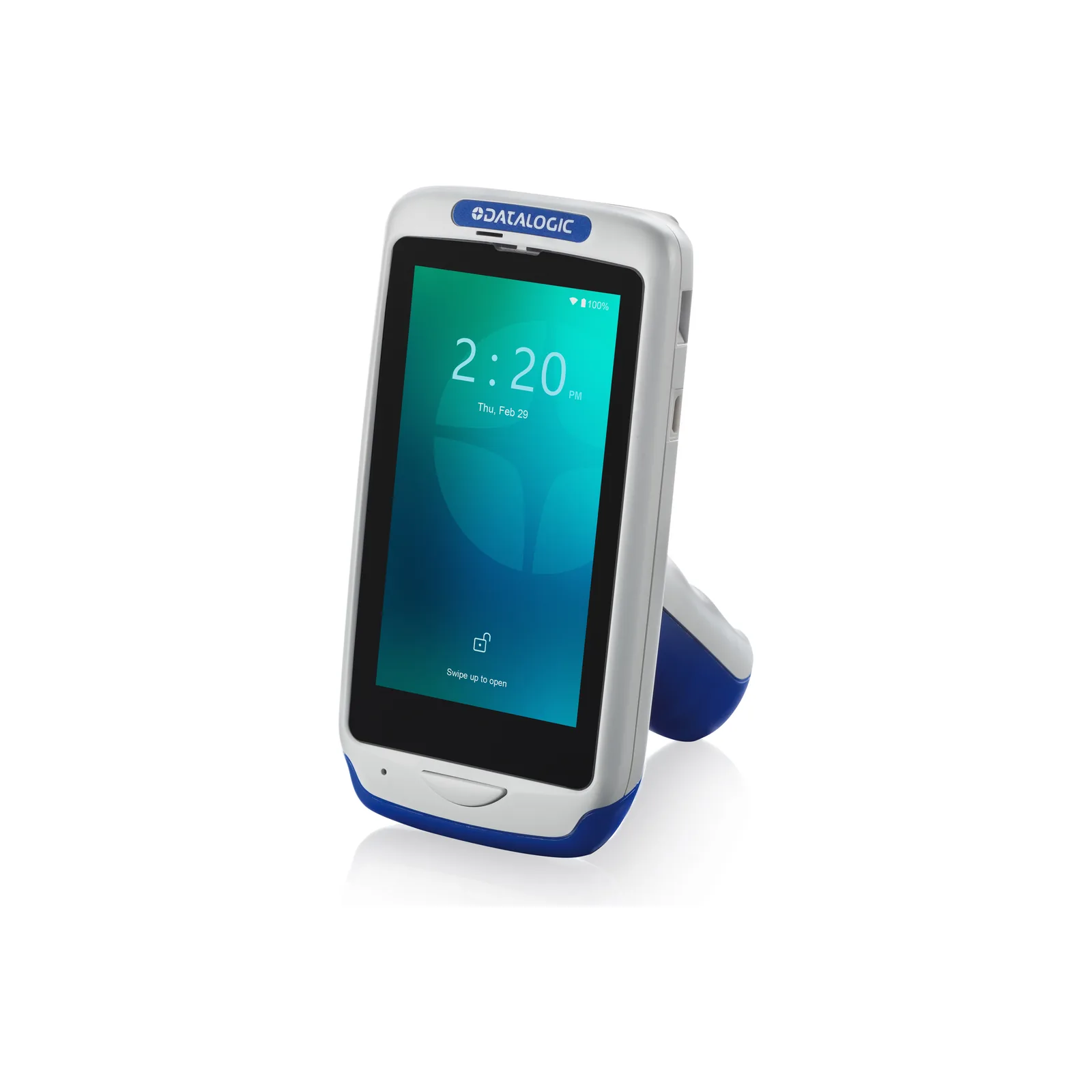 Terminale Datalogic Joya Touch 22 - vista con impugnatura a pistola, lato sinistro