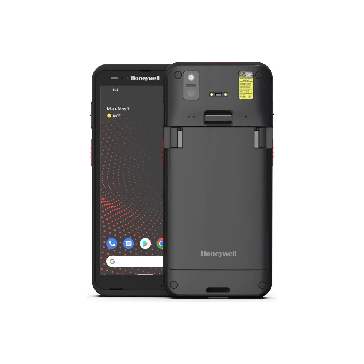 Terminale Honeywell CT70 - vista fronte e retro affiancati
