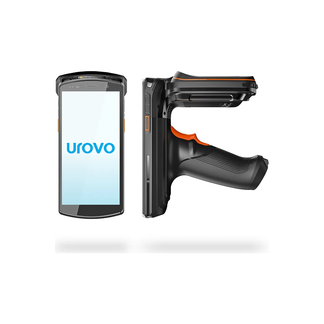 Terminale RFID Urovo DT50P - vista fronte e profilo