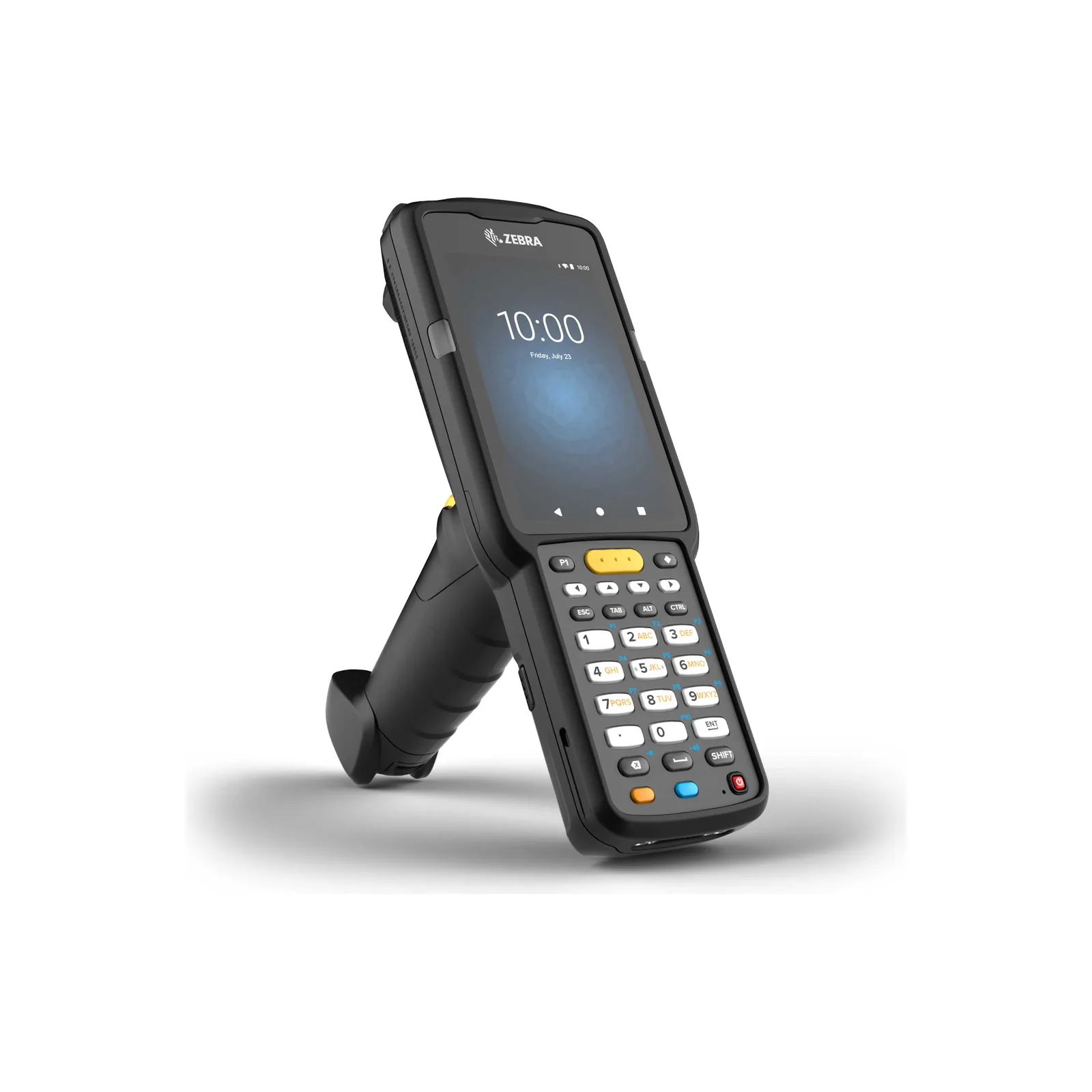 Terminale Zebra MC3300ax - vista fronte, impugnatura a pistola, tastiera 29 tasti