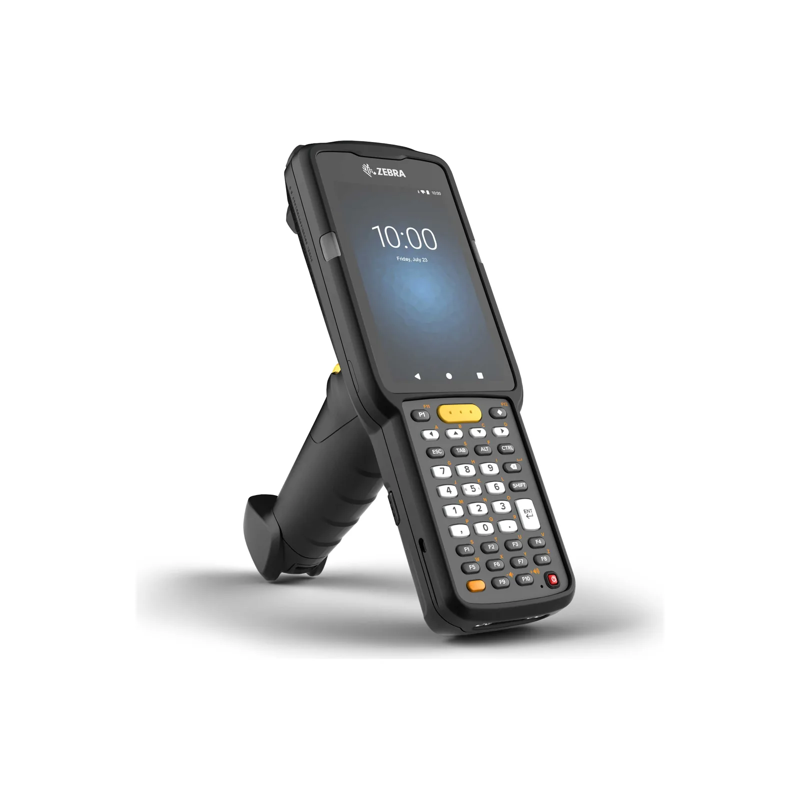 Terminale Zebra MC3300ax - vista fronte, impugnatura a pistola, tastiera 38 tasti
