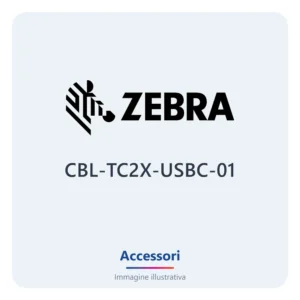 Cavo da USB-A a USB-C con ferrite, circa 1,5 m, Zebra per TC22, TC53 e TC73 (CBL-TC2X-USBC-01) - immagine illustrativa