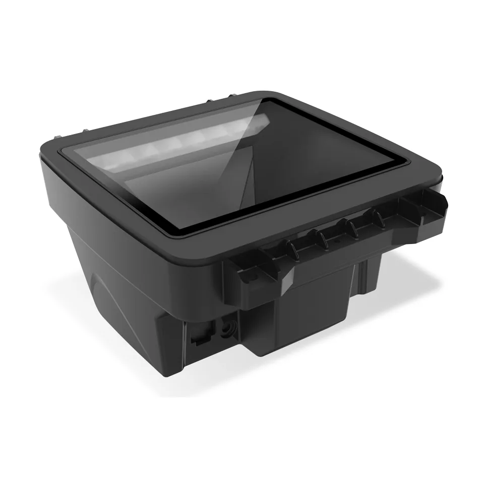 Unità Ottica Newland FM80 Salmon AI - vista dall'alto, tre quarti destro con le porte