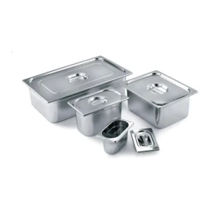 Vaschette gastronorm in acciaio inox con coperchi AVBCG12012