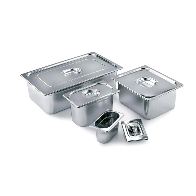 Vaschette gastronorm in acciaio inox con coperchi AVBCG12012